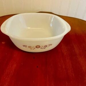 Classic White Baking Dish with Floral Accents